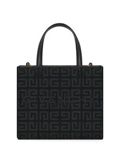 Сумка для покупок Mini G Tote из холста с вышивкой 4G Givenchy, черный