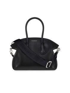 Кожаная спортивная сумка Mini Antigona Givenchy, черный