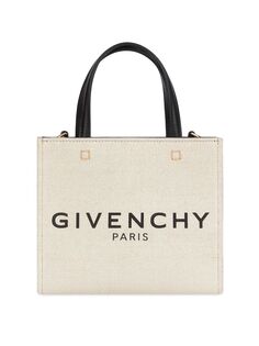 Холщовая сумка-шоппер Mini G Tote Givenchy, бежевый