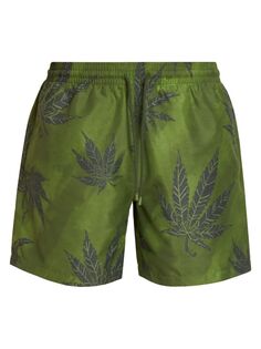 Плавки-шорты LOEWE x Paula&apos;s Ibiza Leaf Loewe, зеленый