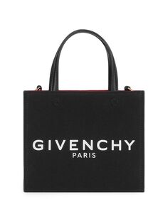 Холщовая сумка-шоппер Mini G Tote Givenchy, черный