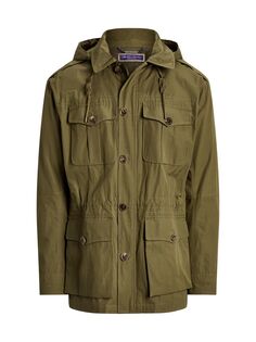 Хлопковая куртка Hartridge с 4 карманами Ralph Lauren Purple Label, оливковый