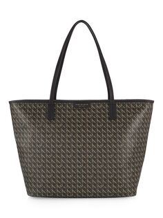 Сумка-тоут с принтом Ever-Ready Basketweave Tory Burch, черный