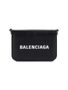 Денежный мини-кошелек на цепочке Balenciaga, черный