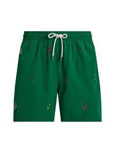 Шорты для плавания в морском стиле с завязками на талии Polo Ralph Lauren, зеленый