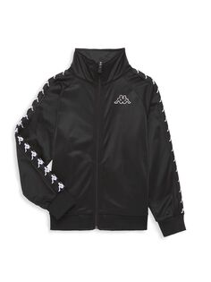 Спортивная куртка на молнии для мальчиков и мальчиков Kappa, черный