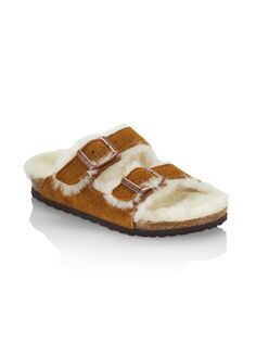 Сандалии из овечьей шерсти Arizona для маленьких девочек Birkenstock