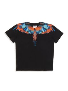 Футболка Little Boy&apos;s &amp; Boy&apos;s Travel Wings Marcelo Burlon, черный