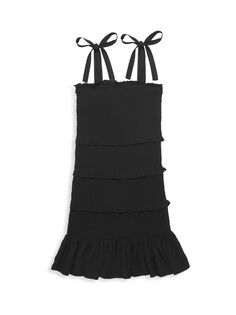 Присборенное платье Evan для девочек KatieJ NYC, черный