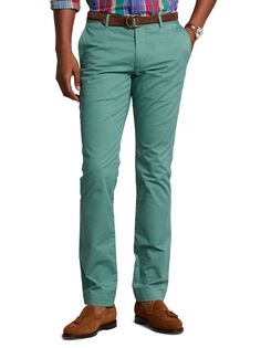 Эластичные брюки чинос Polo Ralph Lauren, зеленый
