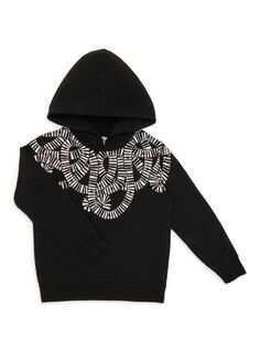 Толстовка Little Boy&apos;s &amp; Boy&apos;s Snakes с капюшоном Marcelo Burlon, черный