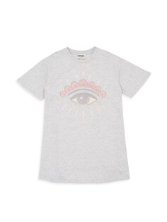 Платье-футболка Little Girl&apos;s &amp; Girl&apos;s Eye KENZO, серый