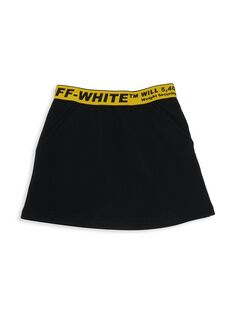 Спортивная юбка Off Industrial для маленьких девочек и девочек Off-White, черный