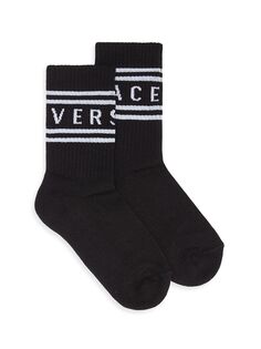 Носки с круглым вырезом с логотипом Versace, черный
