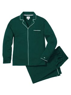 Пижамный комплект Luxe Pima Evergreen из 2 предметов Petite Plume, зеленый