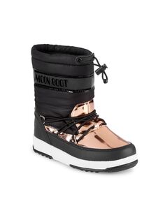Ботинки Protecht Metallic для маленькой девочки Moon Boot, черный
