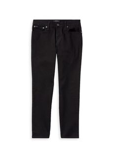 Эластичные джинсы прямого кроя Hampton Little Boy&apos;s &amp; Boy&apos;s Hampton Polo Ralph Lauren, черный
