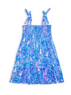 Мини-платье Kailua для маленьких девочек и девочек Lilly Pulitzer Kids, синий