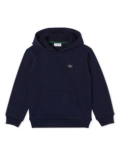 Толстовка Little Kid&apos;s &amp; Kid&apos;s Logo из смесового хлопка с капюшоном Lacoste, нави