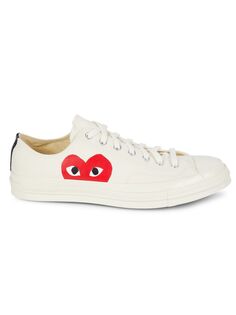 Низкие кроссовки унисекс Chuck Taylor All Star One Heart CdG PLAY x Converse Comme des Garçons PLAY, бежевый