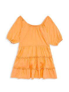 Многоуровневое платье с открытыми плечами для девочек Chaser, кремовый