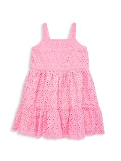 Многоуровневое платье без рукавов для маленькой девочки Design History, розовый