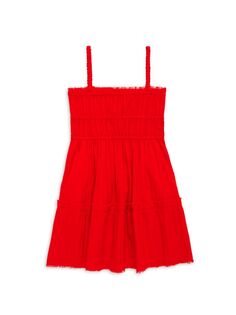 Плиссированное платье Little Girl&apos;s &amp; Girl&apos;s Grier Sea, красный