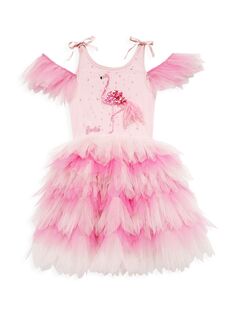 Платье-пачка для девочек и девочек Barbie Flamingo-Go Tutu Du Monde, розовый