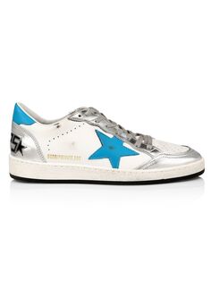 Мужские кожаные низкие кеды Ball Star Golden Goose, белый