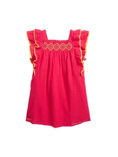Марлевое платье с оборками и рукавами для маленьких девочек Polo Ralph Lauren