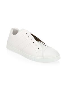 Низкие кроссовки без шнурков с логотипом FF Fendi, белый
