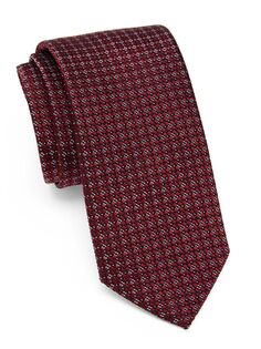 Шелковый галстук Doppia Trama ZEGNA, красный