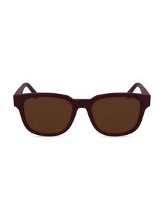 Квадратные солнцезащитные очки 53 мм в спортивном стиле Lacoste, красный