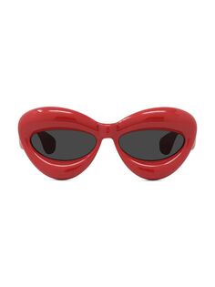 Солнцезащитные очки «кошачий глаз» 55 мм с завышенной талией Loewe, красный