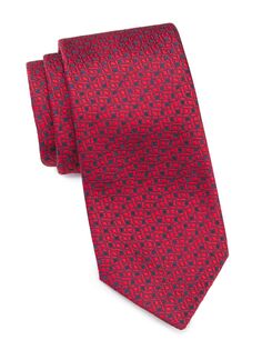 Шелковый галстук с узором Weave Charvet, нави