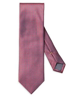 Аккуратный шелковый галстук с принтом Eton, красный