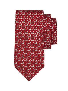 Шелковый галстук Лура FERRAGAMO, красный