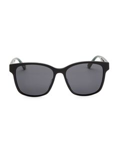 Солнцезащитные очки унисекс из ацетата 56 мм Gucci, черный