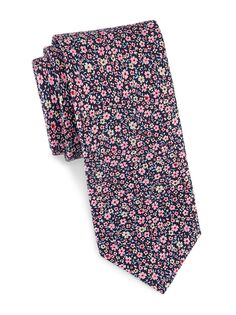 Шелковый галстук Saks Fifth Avenue, розовый