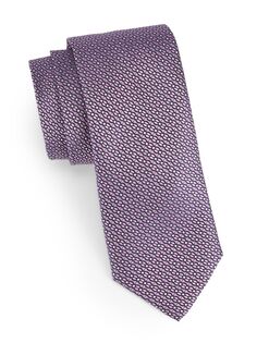 Аккуратный шелковый галстук Canali, розовый