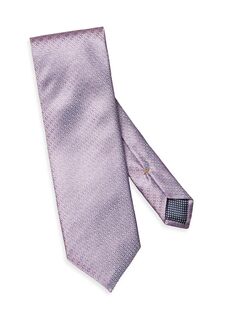 Плетеный шелковый галстук Eton, розовый