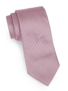 Шелковый полосатый галстук Brera ZEGNA, розовый