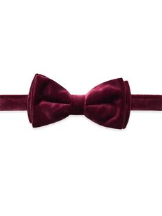 Бархатный галстук-бабочка с завязками Eton, розовый