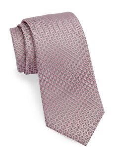 Шелковый жаккардовый галстук Giorgio Armani, розовый