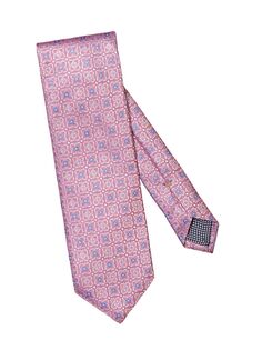 Шелковый галстук с цветочным принтом Eton, розовый