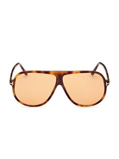 Пластиковые солнцезащитные очки-авиаторы 59 мм Tom Ford, оранжевый