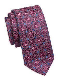 Шелковый галстук с принтом медальонов Saks Fifth Avenue