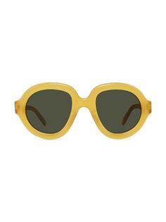 Овальные солнцезащитные очки из ацетата 49 мм Loewe, зеленый