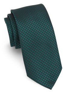 Шелковый галстук 100 Fili Circle ZEGNA, зеленый
