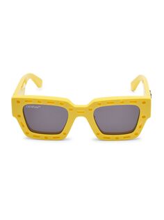 Прямоугольные солнцезащитные очки Mercer Off-White, желтый
